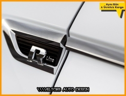VW Tiguan R Line Yan Yazı Logo Amblem Seti
