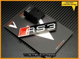 Audi A3 RS3 Ön Izgara Logo Amblem Seti