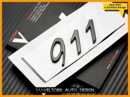 Porsche Piano Black 911 Bagaj Yazı Logo Amblem