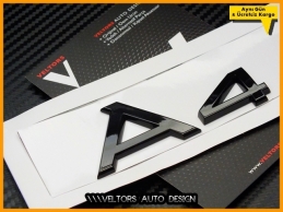 Audi Piano Black / Parlak Siyah A4 Bagaj Yazı Logo Amblem