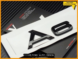 Audi Piano Black / Parlak Siyah A6 Bagaj Yazı Logo Amblem