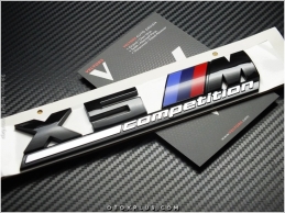 BMW Black / Siyah X5 M Competition Bagaj Logo Amblem Seti