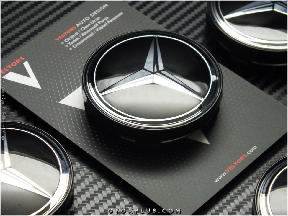 Mercedes Logo Amblem Jant Göbeği Göbek Kapak Seti