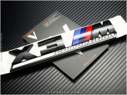 BMW Black / Siyah X3 M Competition Bagaj Logo Amblem Seti