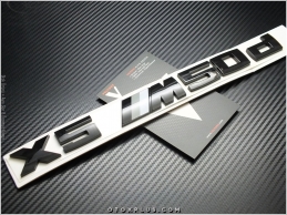 BMW X5 Glossy Black / Parlak Siyah X5 M50d Bagaj Yazı Logo Amblem Seti