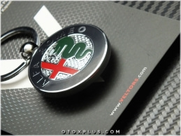Alfa Romeo Logo Amblem Özel Krom Alfa Romeo Anahtarlık