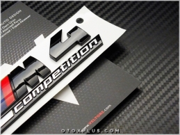 BMW Black / Siyah M4 Competition M4 Logo Amblem Seti