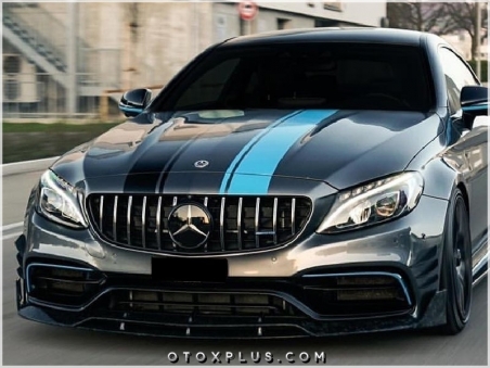 Mercedes Glossy Black / Parlak Siyah Ön Izgara Panjur Yıldız Logo