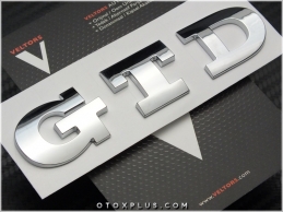 VW GTD Polo Golf Bagaj Yazı GTD Logo Amblem