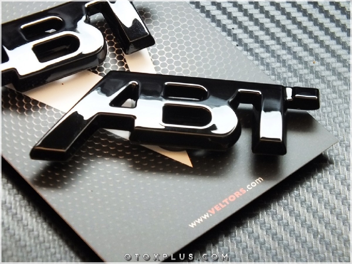 Audi Black / Siyah ABT Yan Yazı ABT Logo Amblem Seti