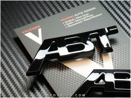 Audi Black / Siyah ABT Yan Yazı ABT Logo Amblem Seti