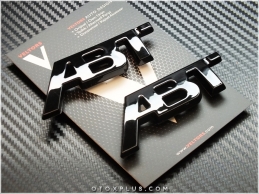 Audi Black / Siyah ABT Yan Yazı ABT Logo Amblem Seti