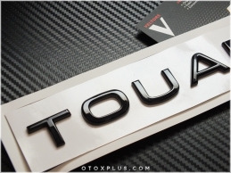 VW Touareg Black / Siyah Bagaj Yazısı Touareg Logo Amblem