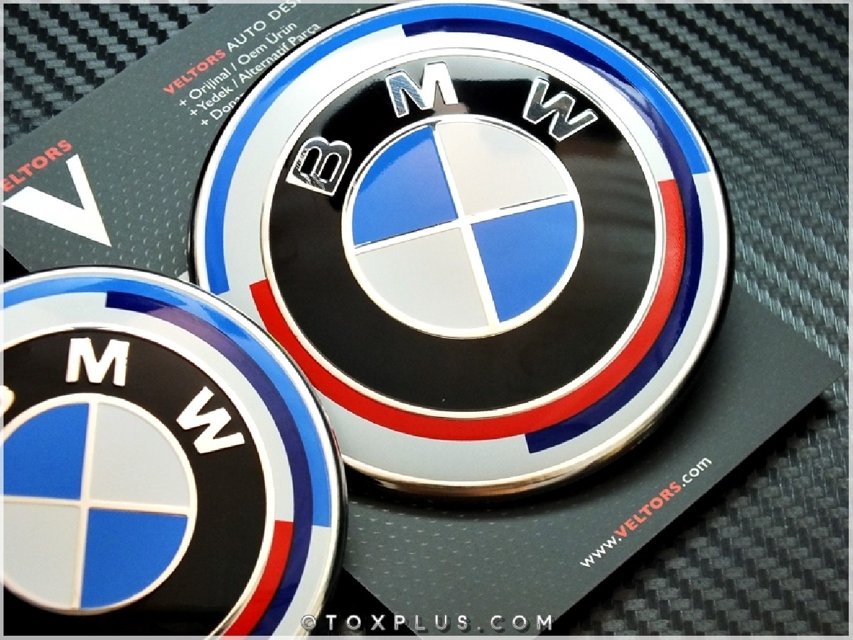 BMW 50. Yıl Ön Kaput Arka Bagaj Logo Amblem Seti