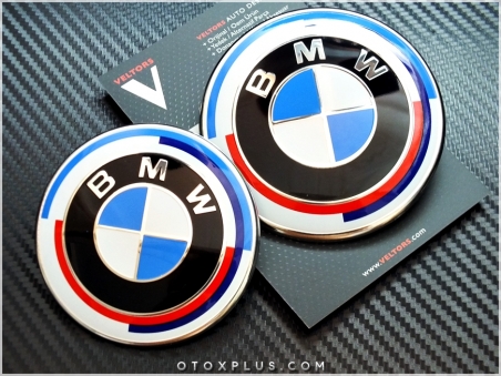 BMW 50. Yıl Ön Kaput Arka Bagaj Logo Amblem Seti
