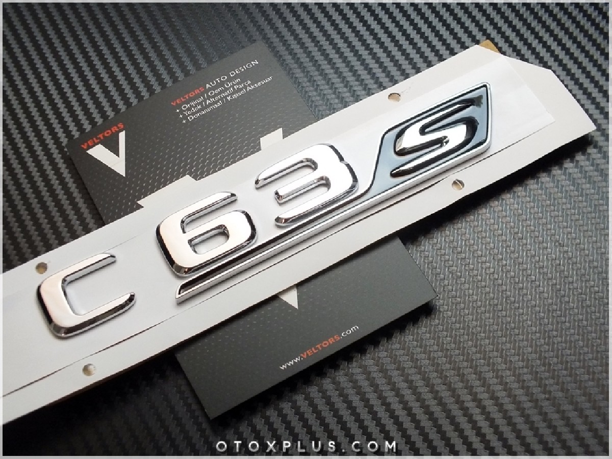 Mercedes C Class C 63 S / C63S Bagaj Yazı Logo Amblem Seti