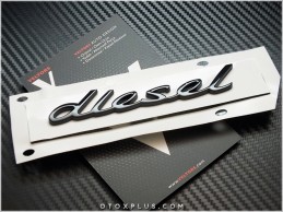 Porsche Black / Siyah Diesel Yazı Logo Amblem
