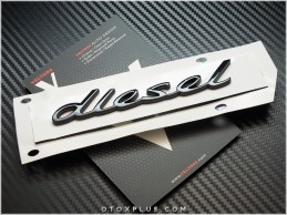 Porsche Black / Siyah Diesel Yazı Logo Amblem
