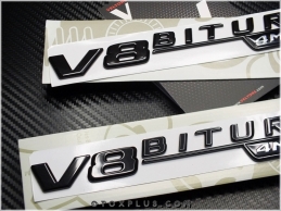 Mercedes Black / Siyah V8 Biturbo 4 Matic + Logo Amblem Seti