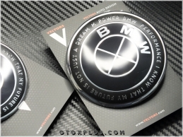 BMW Black / Siyah 50. Yıl Kaput Bagaj BMW Logo Amblem Seti