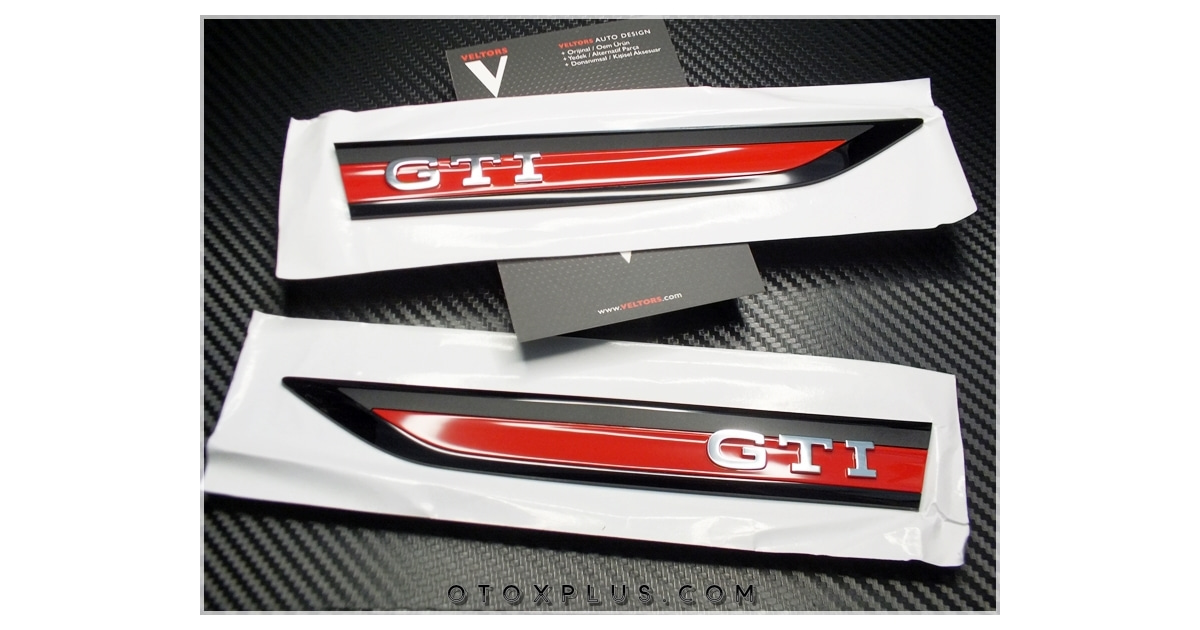 VW Golf 8 Gti / GTI Yan Çamurluk GTI Logo Amblem Seti