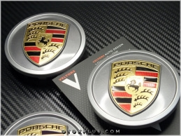 Porsche Logo Amblem Gri Yeni Tip Jant Göbeği Göbek Kapak Seti