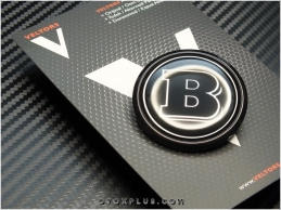 Mercedes Black / Siyah Brabus Kaput Yıldız Logo Amblem