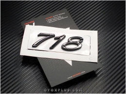 Porsche Black / Siyah Cayman / Boxter 718 Bagaj Logo Amblem