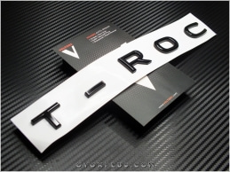 VW T-Roc Parlak Siyah / Glossy Black Bagaj Logo Amblem
