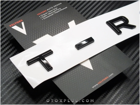 VW T-Roc Parlak Siyah / Glossy Black Bagaj Logo Amblem