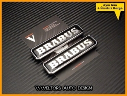 Mercedes Brabus Yan Yazı Logo Amblem Seti