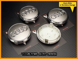 Audi Logo Amblem Q7 Jant Göbeği Göbek Kapak Seti