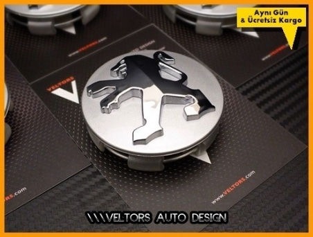 Peugeot Logo Amblem Jant Göbeği Göbek Kapak Seti