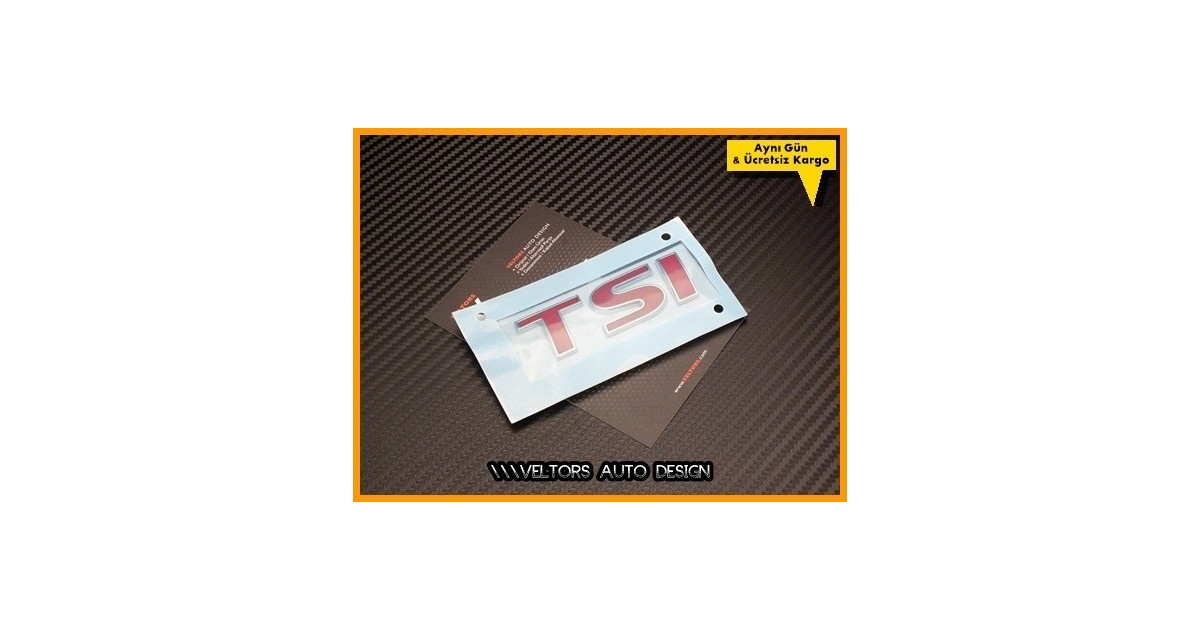 VW TSI Arka Bagaj Yazı Logo Amblem