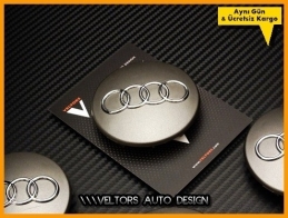 Audi Logo Amblem Jant Göbeği Göbek Kapak Seti