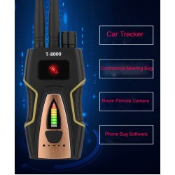 Detektor odposluchu (1-8000 MHz), skrytých kamier, WiFi, GPS, GSM, 3G, 4G, RF a iných špionážnych zariadení