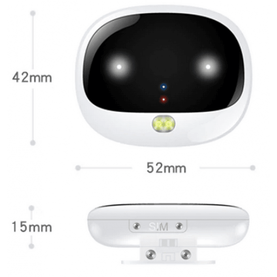 Gps tracker pre mačky a psy – 4G, GPS, WiFi lokalizácia v budovách, opustenie zóny, zvonček, LED svetlo, odposluch, vodeodolnosť