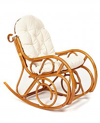 Кресло-качалка ротанговое на полозьях Milano с подушкой