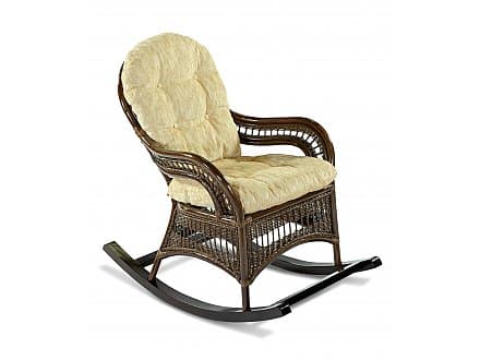 Кресло-качалка на полозьях Kiwi 05/14 Браун с подушкой