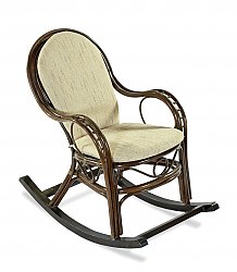 Кресло-качалка из ротанга Marisa-R 05/12 Браун с подушкой