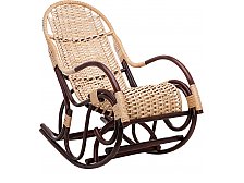 Кресло-качалка плетеное из ротанга и лозы Усмань Орех