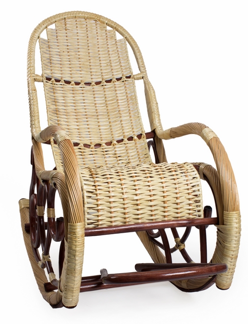 Кресло-качалка Калитва Орех с подножкой фото 1
