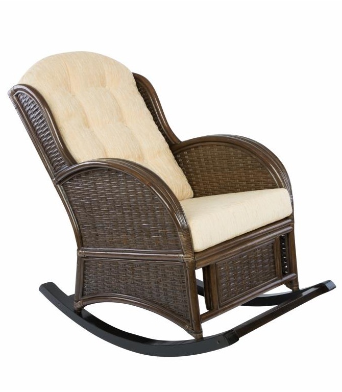 Кресло-качалка на полозьях Wing-R 05/18 Браун с подушкой фото 1