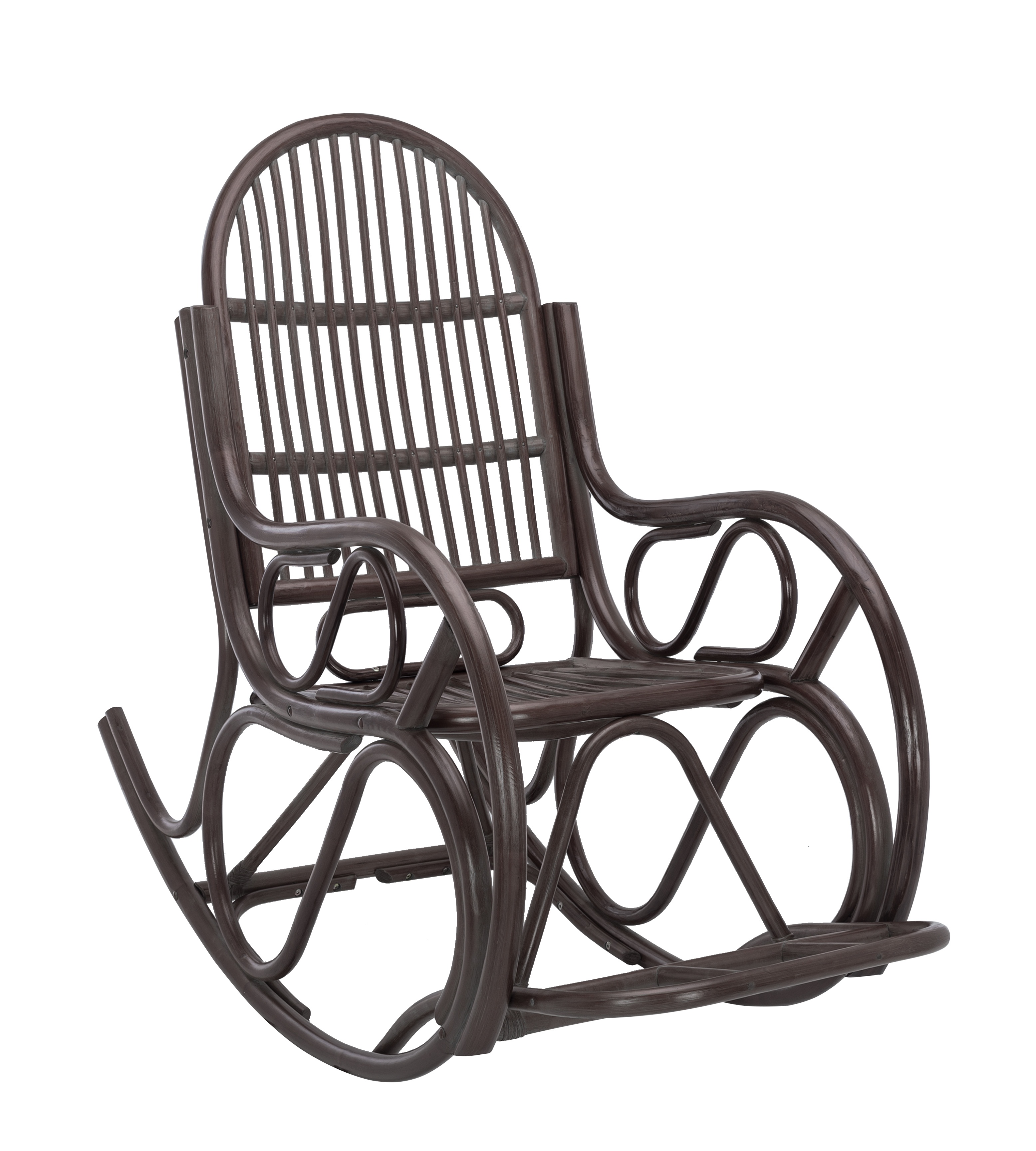 Кресло-качалка из ротанга Classic с подножкой фото 5