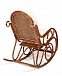 Кресло-качалка ротанговое на полозьях Milano с подушкой фото 2