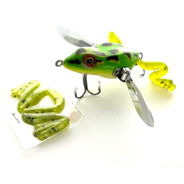 River2Sea Wood'n Waddle Frog 85, metal wings, best quality bait, fishing  lures 