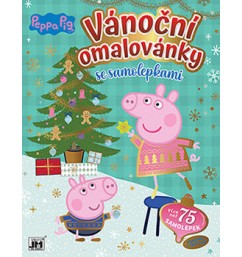 Vánoční omalovánky se samolepkami - Peppa Pig