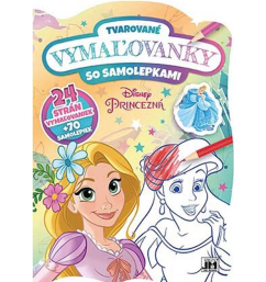 Princezné: Tvarované vymaľovanky so samolepkami