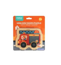 Mini puzzle Požiarnické auto- 5 dielikov