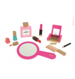 Kozmetická taštička pre deti Little Miss s kozmetikou z dreva a 9 doplnkami